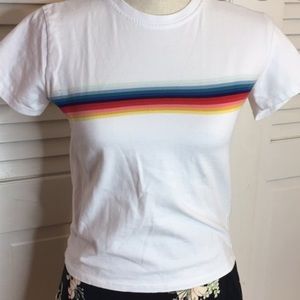 Brandy Melville rainbow striped top!!